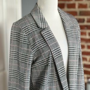 H&M houndstooth long blazer